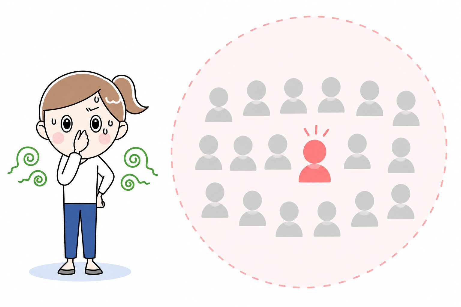 本当に強い口臭がある人は、実は少数