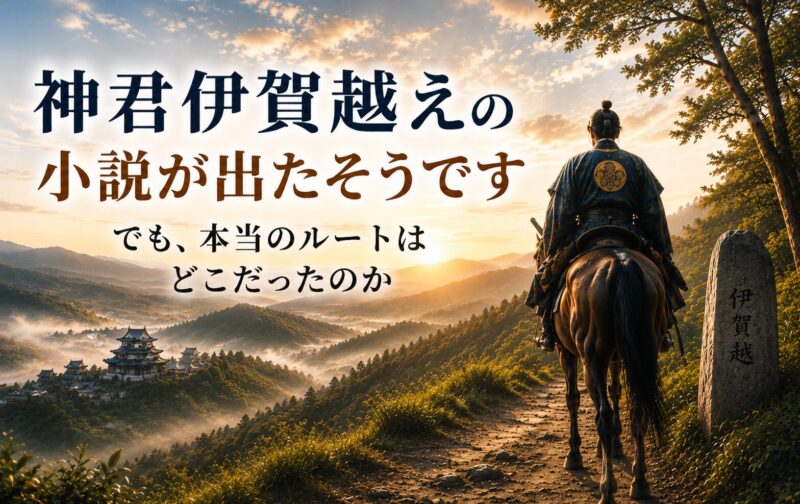 「神君伊賀越え」の小説が出たそうです。でも、本当のルートはどこだったのか