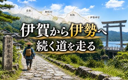 伊賀から伊勢へ続く道を走る