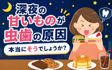 「深夜の甘いものが虫歯の原因」本当にそうでしょうか？