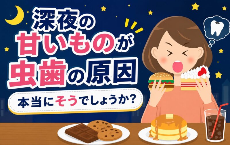 「深夜の甘いものが虫歯の原因」本当にそうでしょうか？