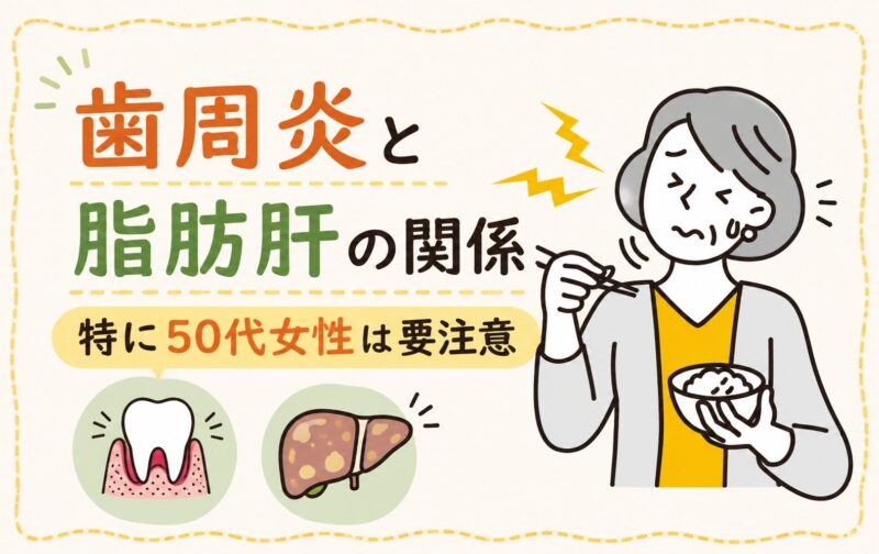 歯周炎と脂肪肝の関係｜特に50代女性は要注意