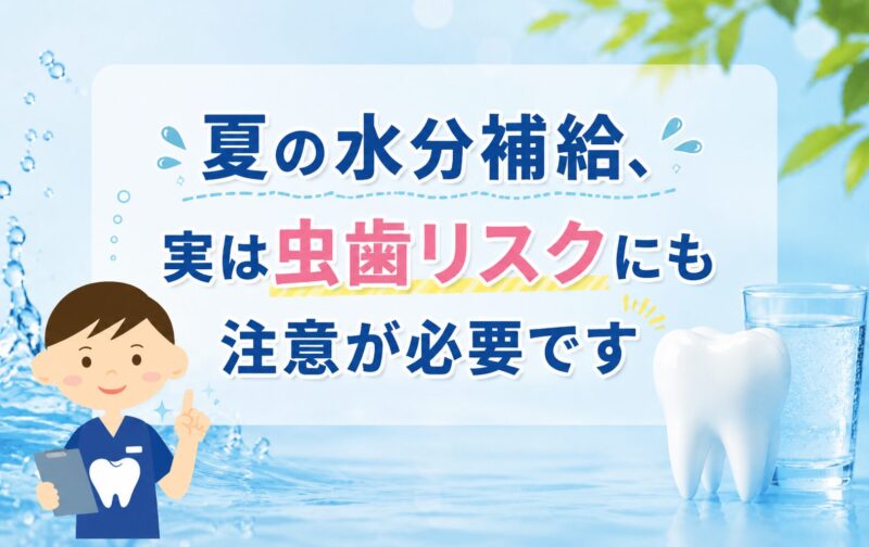 夏の水分補給、実は虫歯リスクにも注意が必要です